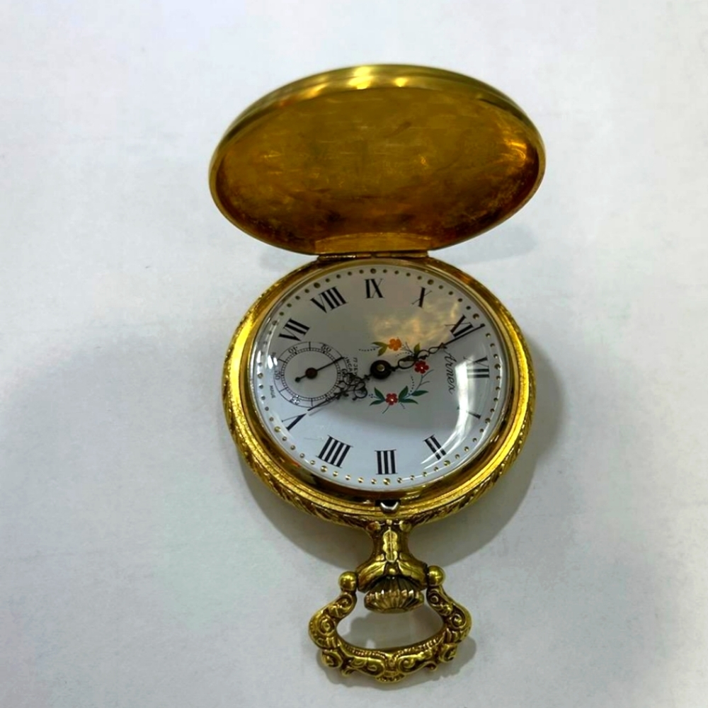 Arnex vintage gold plated pocket watch